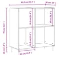 Miniatyrbilde 9 av 11: vidaXL Hifi-benk brun eik 84,5x38x89 cm konstruert tre
