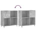 Miniatyrbilde 6 av 11: vidaXL Hifi-benk betonggrå 84,5x38x89 cm konstruert tre