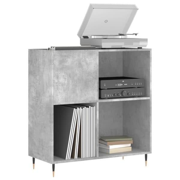 vidaXL Hifi-benk betonggrå 84,5x38x89 cm konstruert tre