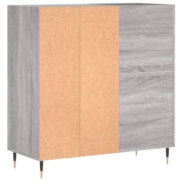 vidaXL Hifi-benk grå sonoma 84,5x38x89 cm konstruert tre