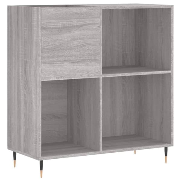 vidaXL Hifi-benk grå sonoma 84,5x38x89 cm konstruert tre