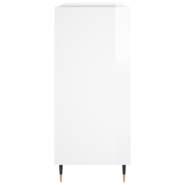 vidaXL Hifi-benk høyglans hvit 84,5x38x89 cm konstruert tre