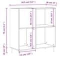 Miniatyrbilde 9 av 11: vidaXL Hifi-benk høyglans hvit 84,5x38x89 cm konstruert tre