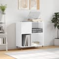 Miniatyrbilde 11 av 11: vidaXL Hifi-benk høyglans hvit 84,5x38x89 cm konstruert tre