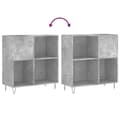 Miniatyrbilde 6 av 11: vidaXL Hifi-benk betonggrå 84,5x38x89 cm konstruert tre