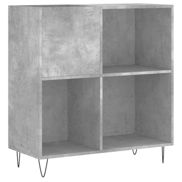 vidaXL Hifi-benk betonggrå 84,5x38x89 cm konstruert tre