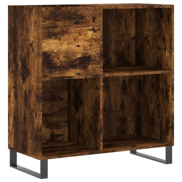 vidaXL vinylskab 84,5x38x89 cm konstrueret træ røget egetræsfarve