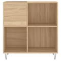 Miniatyrbilde 3 av 11: vidaXL Hifi-benk sonoma eik 84,5x38x89 cm konstruert tre