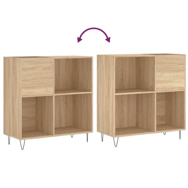 vidaXL vinylskab 84,5x38x39 cm konstrueret træ sonoma-eg