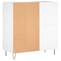 Miniatyrbilde 5 av 11: vidaXL Hifi-benk hvit 84,5x38x89 cm konstruert tre