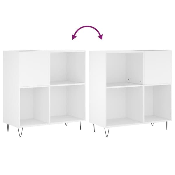 vidaXL Hifi-benk hvit 84,5x38x89 cm konstruert tre