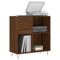 Miniatyrbild 2 av 11: vidaXL Stereobänk brun ek 84,5x38x89 cm konstruerat trä
