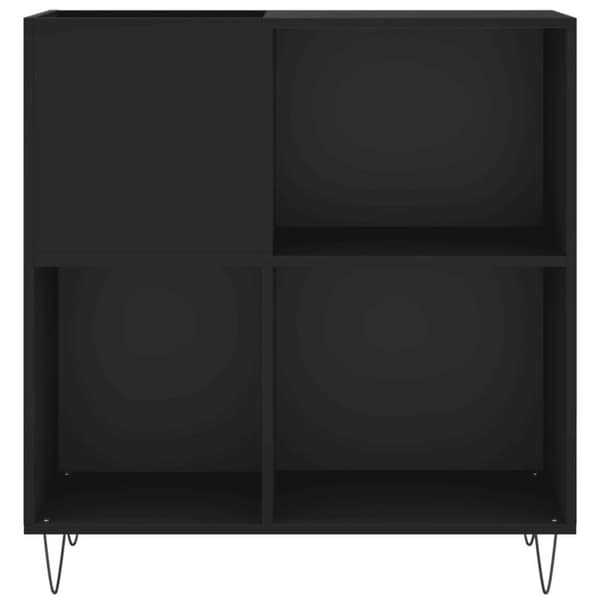 vidaXL vinylskab 84,5x38x89 cm konstrueret træ sort