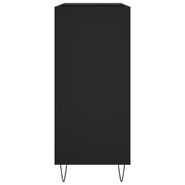vidaXL vinylskab 84,5x38x89 cm konstrueret træ sort