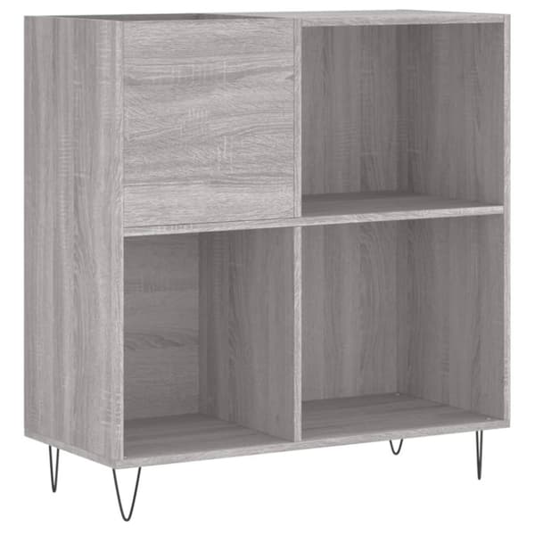 vidaXL Stereobänk grå sonoma 84,5x38x89 cm konstruerat trä
