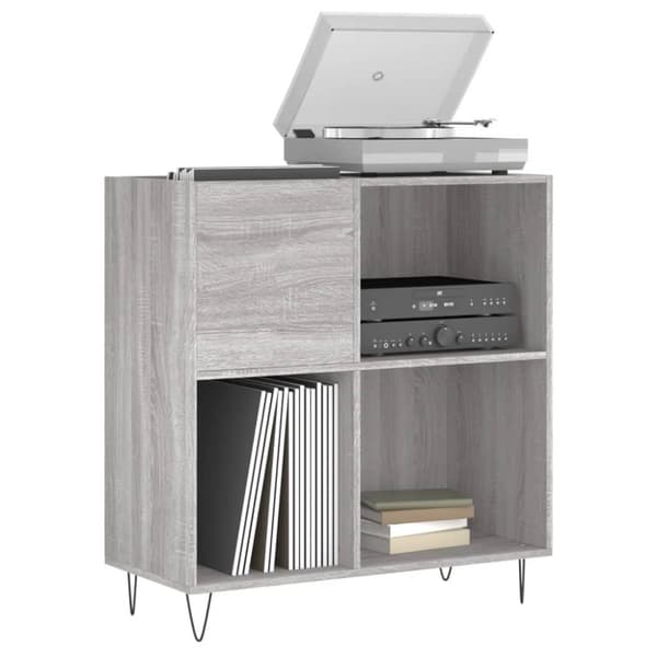 vidaXL vinylskab 84,5x38x39 cm konstrueret træ grå sonoma-eg