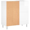 Miniatyrbilde 5 av 11: vidaXL Hifi-benk høyglans hvit 84,5x38x89 cm konstruert tre