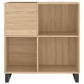 Miniatyrbilde 3 av 11: vidaXL Hifi-benk sonoma eik 84,5x38x89 cm konstruert tre