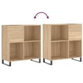 Miniatyrbilde 6 av 11: vidaXL Hifi-benk sonoma eik 84,5x38x89 cm konstruert tre