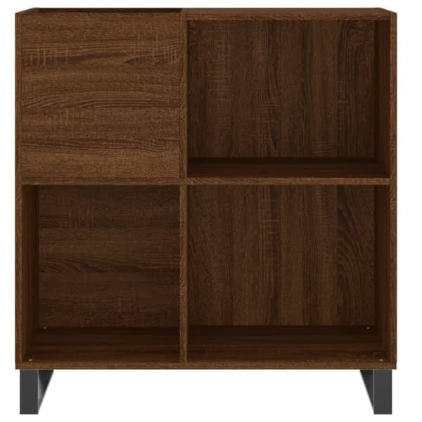 vidaXL LP-levyjen säilytyskaappi ruskea tammi 84,5x38x89 cm puu
