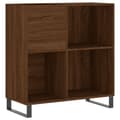 Pikkukuva 1 / 11: vidaXL LP-levyjen säilytyskaappi ruskea tammi 84,5x38x89 cm puu