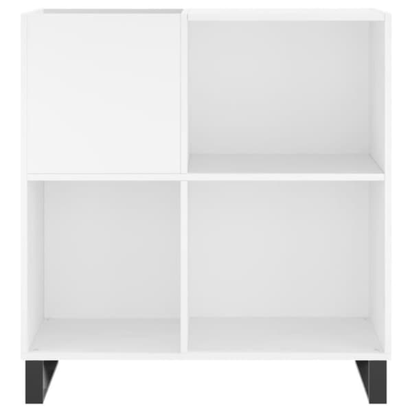 vidaXL LP-levyjen säilytyskaappi valkoinen 84,5x38x89 cm tekninen puu
