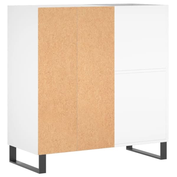 vidaXL LP-levyjen säilytyskaappi valkoinen 84,5x38x89 cm tekninen puu