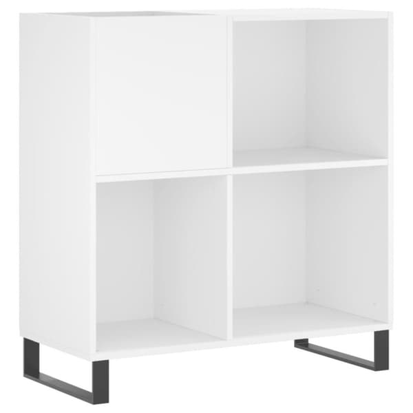 vidaXL LP-levyjen säilytyskaappi valkoinen 84,5x38x89 cm tekninen puu