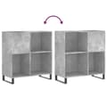 Miniatyrbilde 6 av 11: vidaXL Hifi-benk betonggrå 84,5x38x89 cm konstruert tre