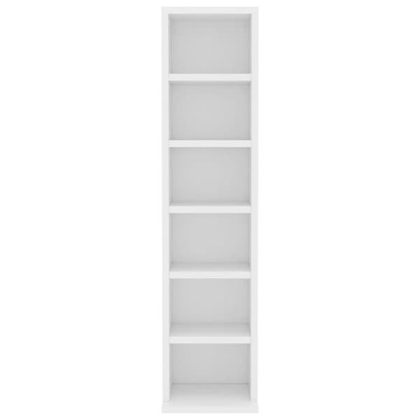 CD-hylla vit 21x20x88 cm konstruerat trä