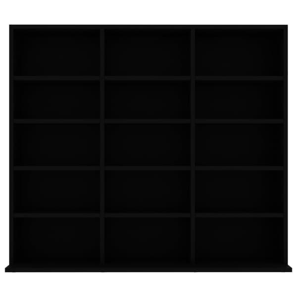 CD-hylly musta 102x23x89,5 cm tekninen puu
