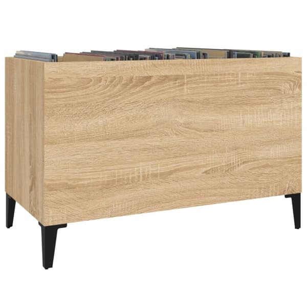 LP-levyjen säilytyskaappi Sonoma-tammi 74,5x38x48 cm puu