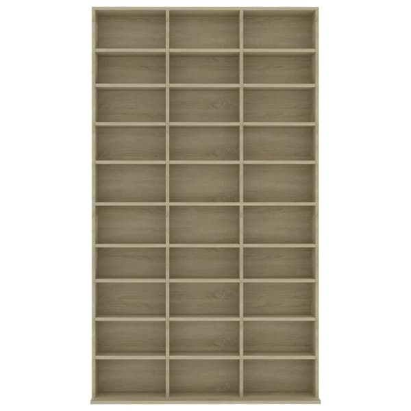 cd-reol 102x16x177,5 cm konstrueret træ sonoma-eg