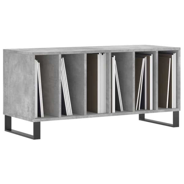 vinylskab 100x38x48 cm konstrueret træ betongrå