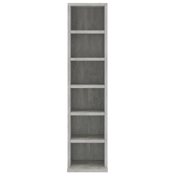 CD-hylla betonggrå 21x20x88 cm konstruerat trä
