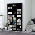 Miniatyrbillede 1 af 7: cd-reol 102x16x177,5 cm konstrueret træ sort