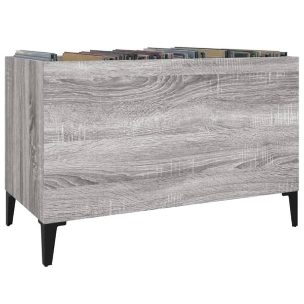 LP-levyjen säilytyskaappi harmaa Sonoma 74,5x38x48 cm puu