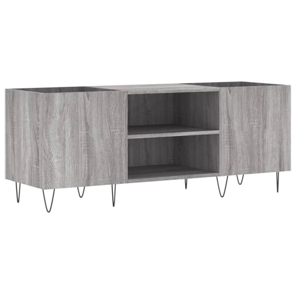 LP-levyjen säilytyskaappi harmaa Sonoma 121x38x48 cm puu