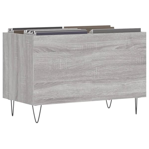 vinylskab 74,5x38x48 cm konstrueret træ grå sonoma-eg