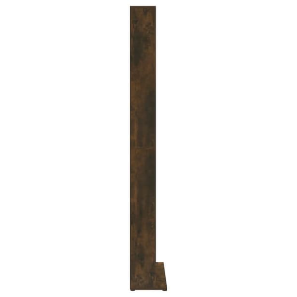 reol 102x23x177,5 cm konstrueret træ røget egetræsfarve
