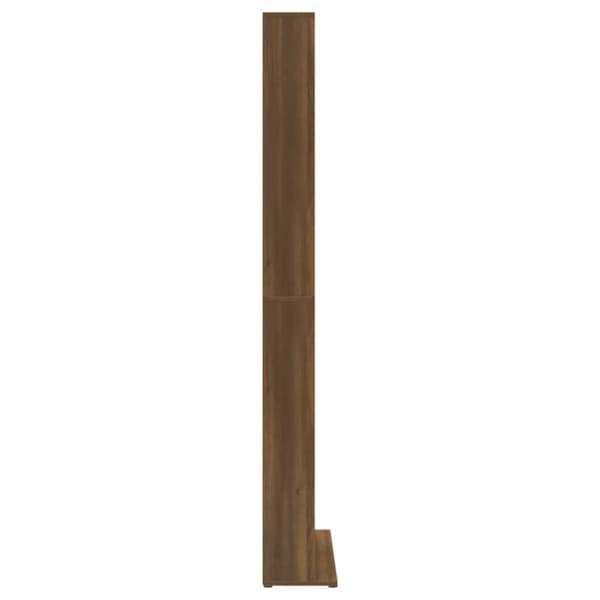 reol 102x23x177,5 cm konstrueret træ brun egetræsfarve