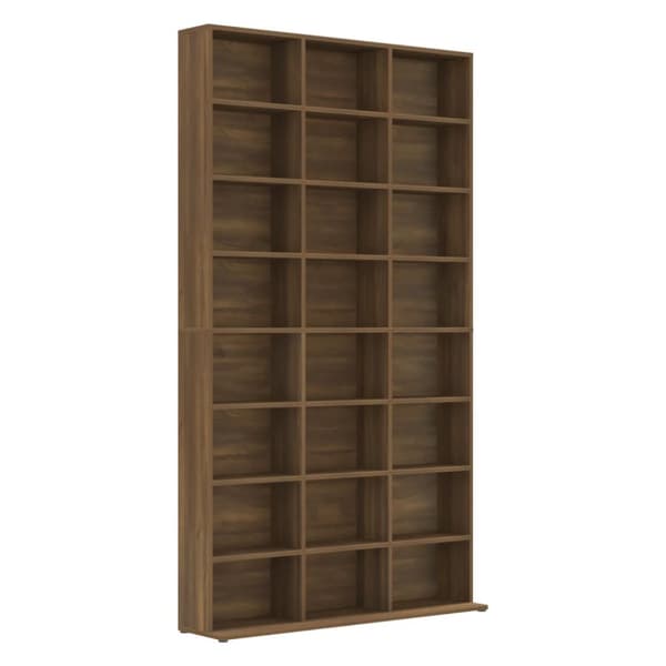 reol 102x23x177,5 cm konstrueret træ brun egetræsfarve