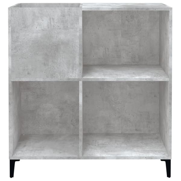 vinylskab 84,5x38x89 cm konstrueret træ betongrå
