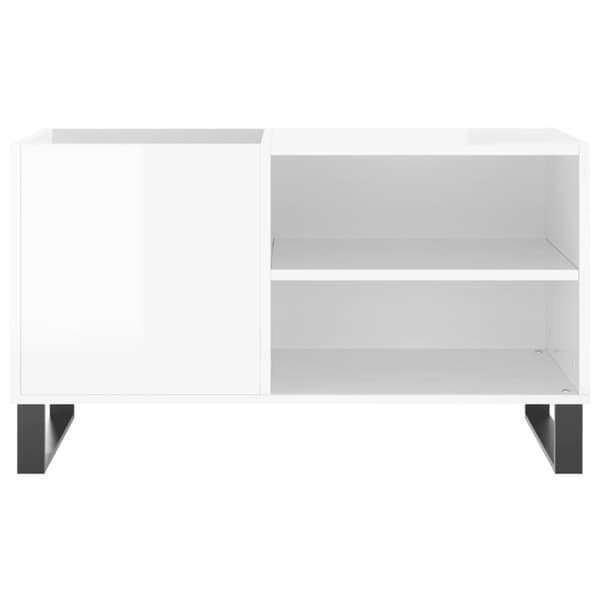 vinylskab 85x38x48 cm konstrueret træ hvid højglans