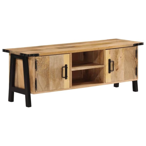 vidaXL TV-benk 110x35x40 cm heltre mango
