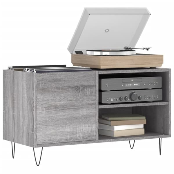 vinylskab 85x38x48 cm konstrueret træ grå sonoma-eg