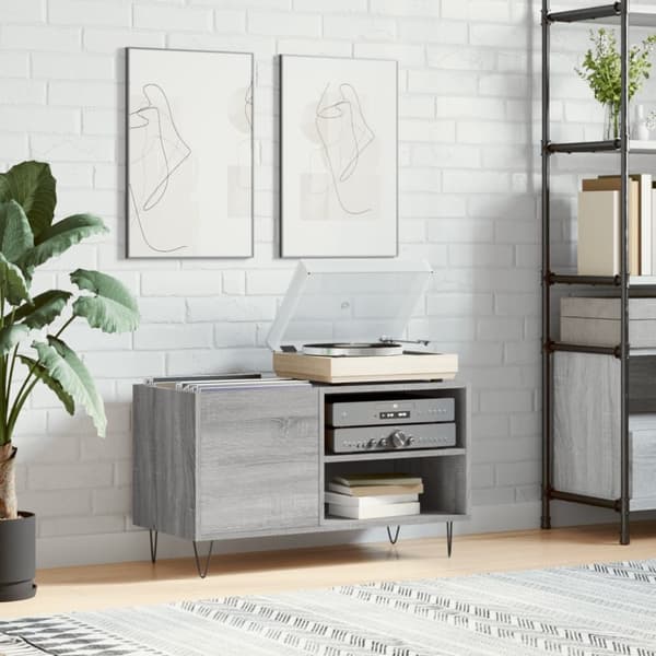 vinylskab 85x38x48 cm konstrueret træ grå sonoma-eg