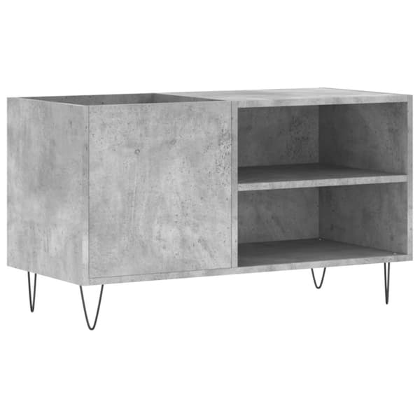 vinylskab 85x38x48 cm konstrueret træ betongrå