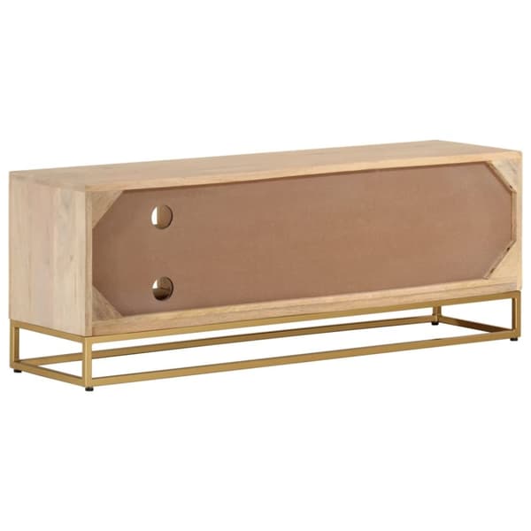 tv-bord 110x30x40 cm massivt mangotræ og jern
