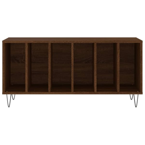 LP-levyjen säilytyskaappi ruskea tammi 100x38x48 cm puu